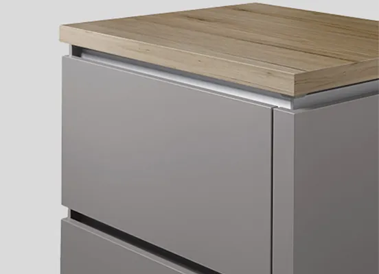 Handle option: 002 Recessed handle (line n), stainless steel finish