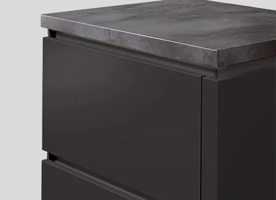 Handle option: 027 Recessed handle (line n), black