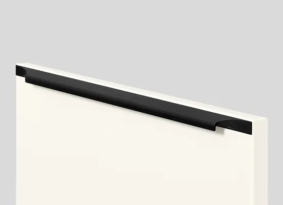 Handle option: 990 Screw-on bar handle, black, matte