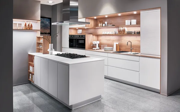 Nobilia North America Inline Lacquer, Honed Alpine White 1