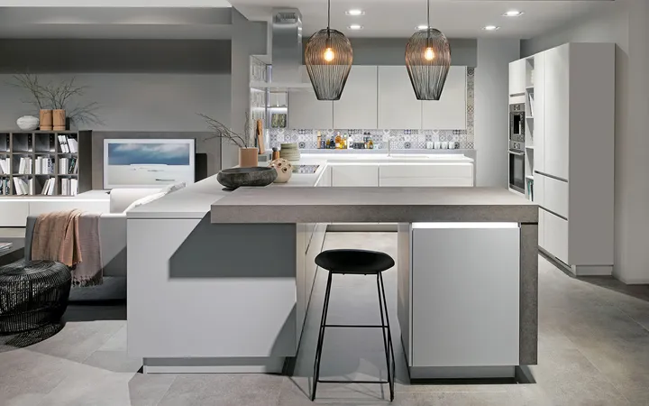 Nobilia North America Touch Lacquered, Stone Grey 0