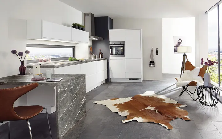 Nobilia North America Inline Lacquer, Honed Alpine White 4