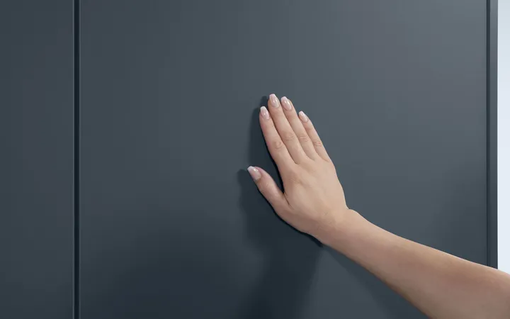 Nobilia North America Easy Touch Fjord Blue Ultra Matt 1