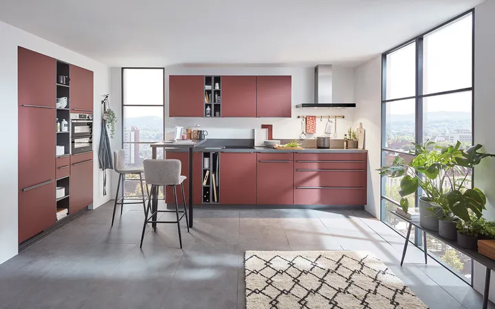 Nobilia North America Easytouch Rust Red Ultra Matt 3