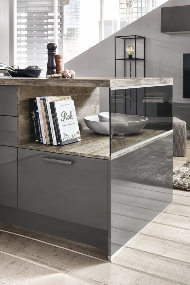 Nobilia North America Flash Slate Grey High Gloss 2