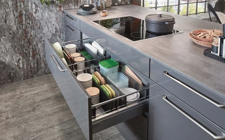 Nobilia North America Flash Slate Grey High Gloss 3