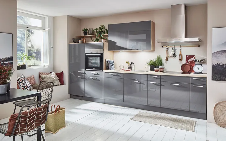 Nobilia North America Flash Slate Grey High Gloss 4