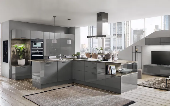 Nobilia North America Flash Slate Grey High Gloss 0
