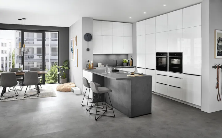 Nobilia North America Novalux, Alpine White High Gloss 0