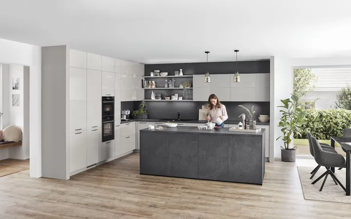 Nobilia North America Novalux, Satin Grey High Gloss 2