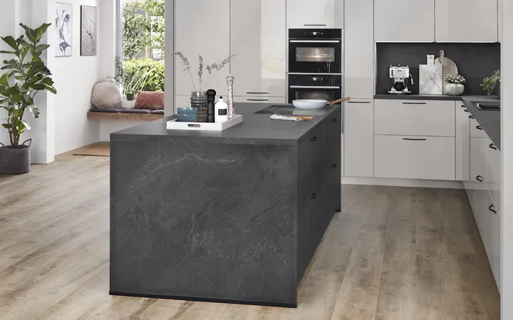 Nobilia North America Novalux, Satin Grey High Gloss 4