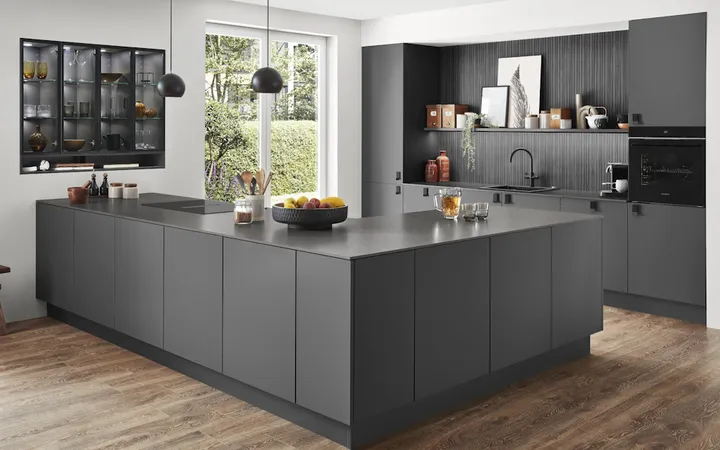 Nobilia North America Senso, Honed Slate Grey 1
