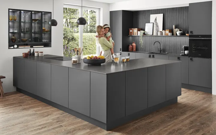 Nobilia North America Senso, Honed Slate Grey 3