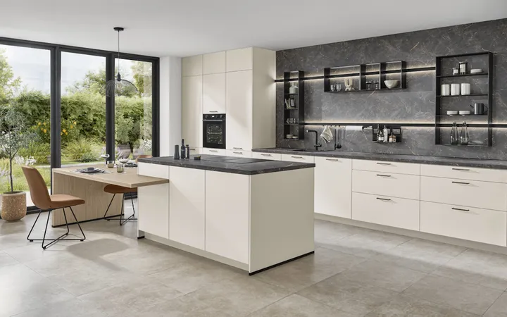 Nobilia North America Softline Lacquered, Honed Ivory 0
