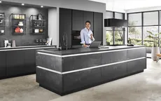 Nobilia North America Laser black concrete reproduction 0